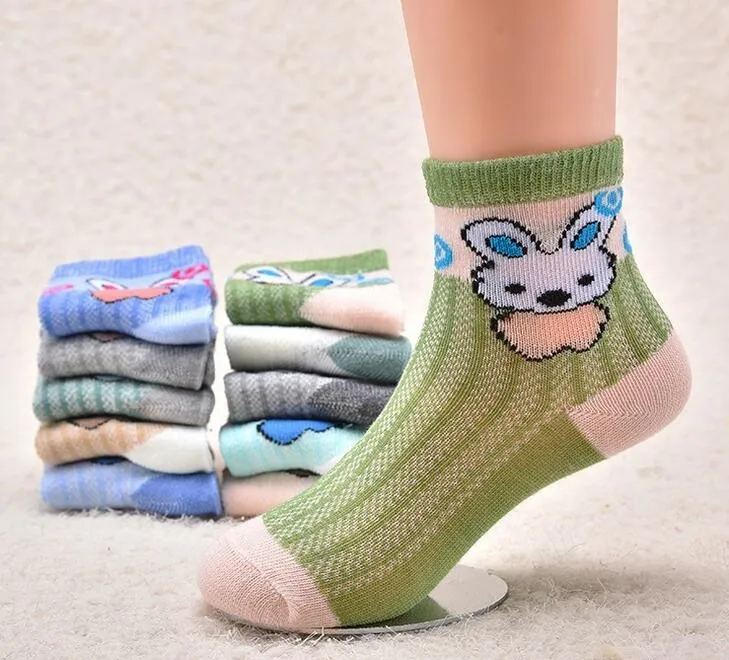 200Pair Nieuwe Aankomst Boy Girls Autumn Winter Break Cartoon Socks Kids Cotton Soft Softs Baby Candy Color Brand Socks