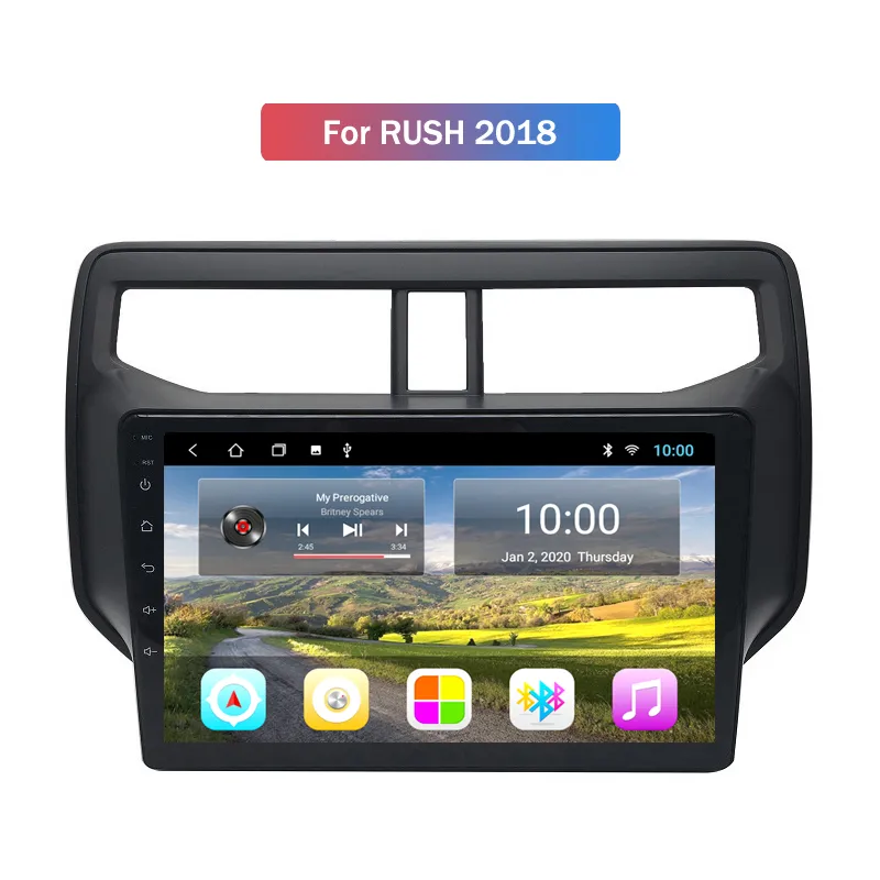 2G RAM 10.1 tum Android Car DVD Video Radio Player för Toyota Rush-2018 Multimedia Navigation GPS