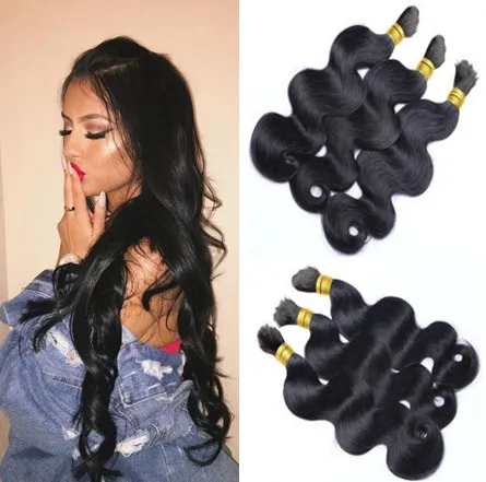 Hair Bulk Body Wave Wet And Wavy Human Hair Bulks Malaysian For Braiding From 80 2 DHgate
