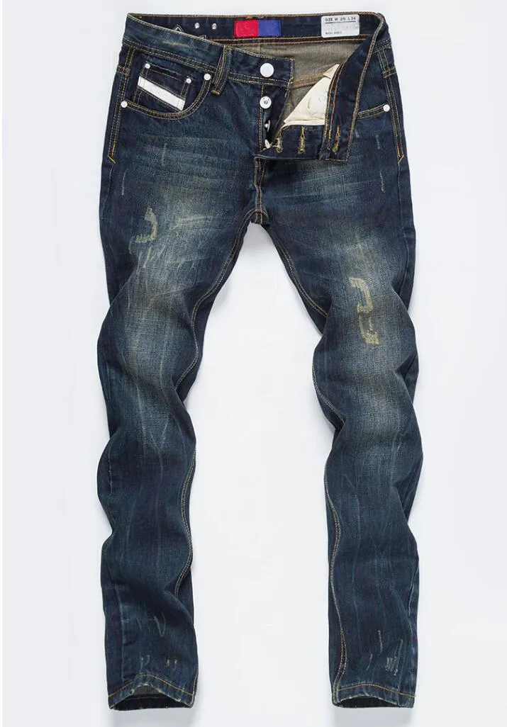 Vintage Style Straight Leg Jeans for Men Button Pocket Design, Premium  Quality, Shop Now!
