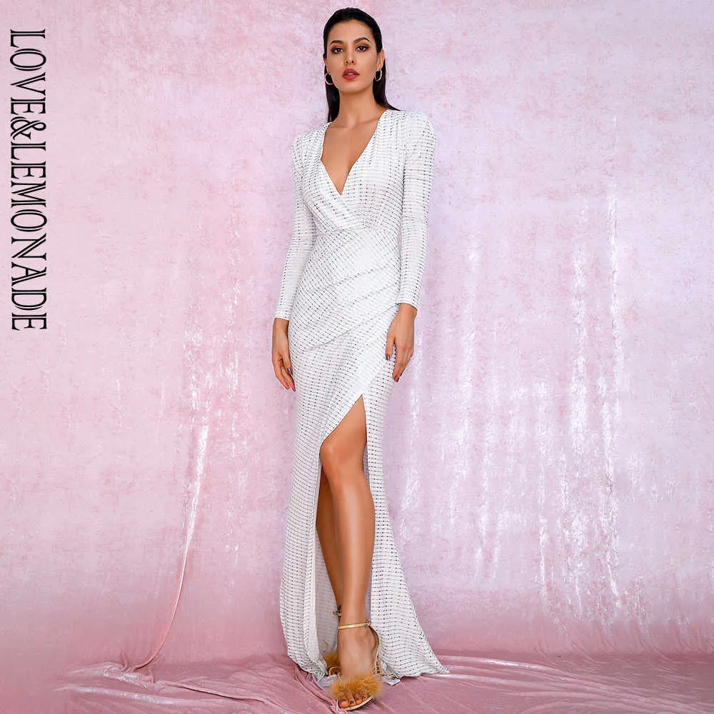 Long Sleeve V-Neck White Sequin Maxi Dress with Kimono Sleeves and Trumpet  Silhouette from Dhgate Street Style Dresses - price 113.22