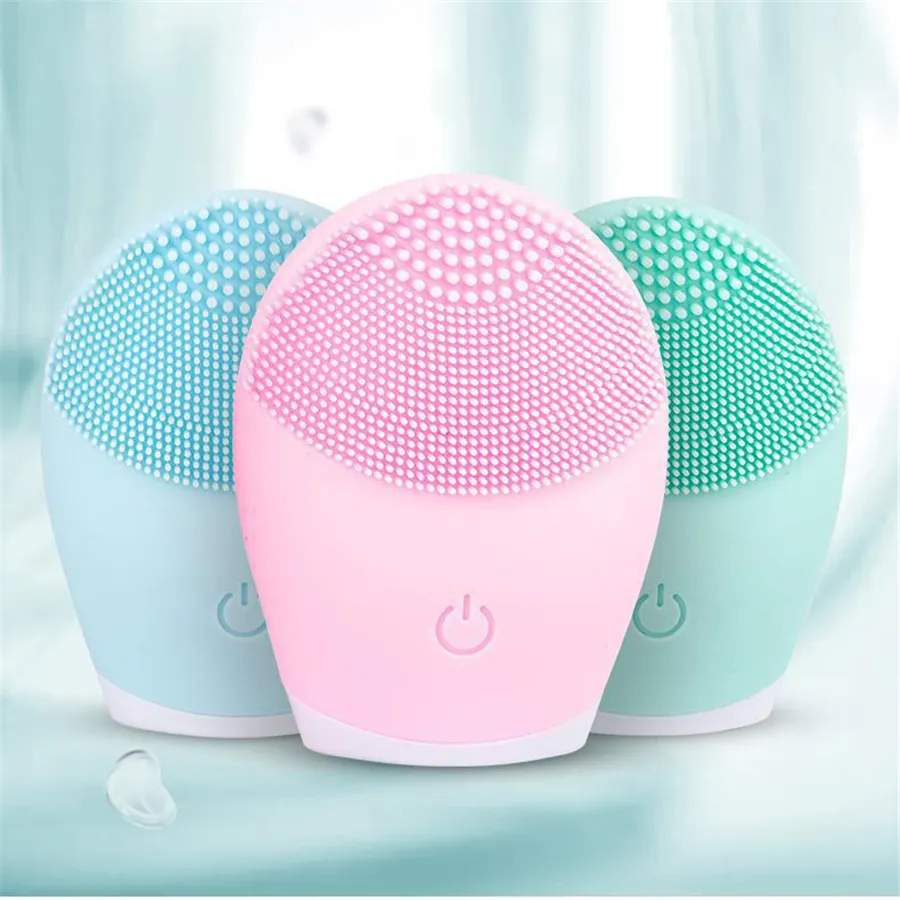 Electric Face Cleansing Brush Waterproof Deep Pore Facial Clean Brush Silicone Face Cleanser Massage Skin Care XBJK2006