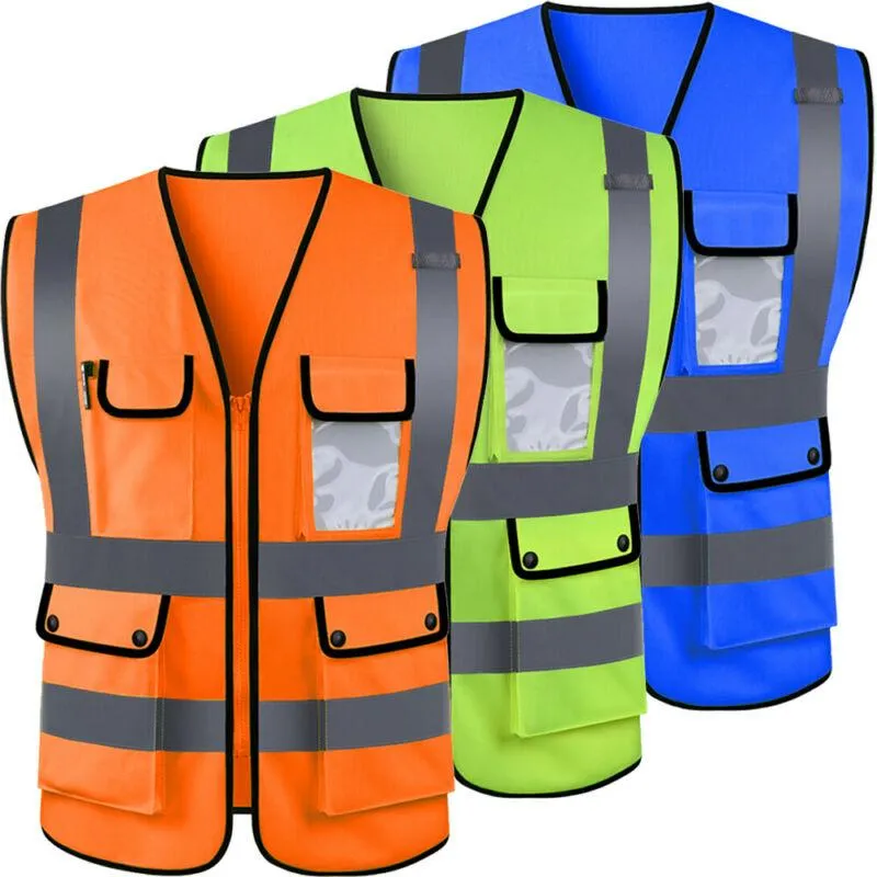 High Visibility Reflective Safety Vest Work Jackets For Men For