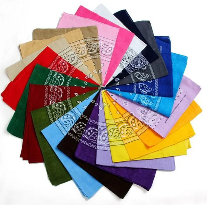 48 Pack Bandanas, Unisex One-Sided Print Paisley Retro Head Wrap Necktie Face Cover Bulk Assorted B