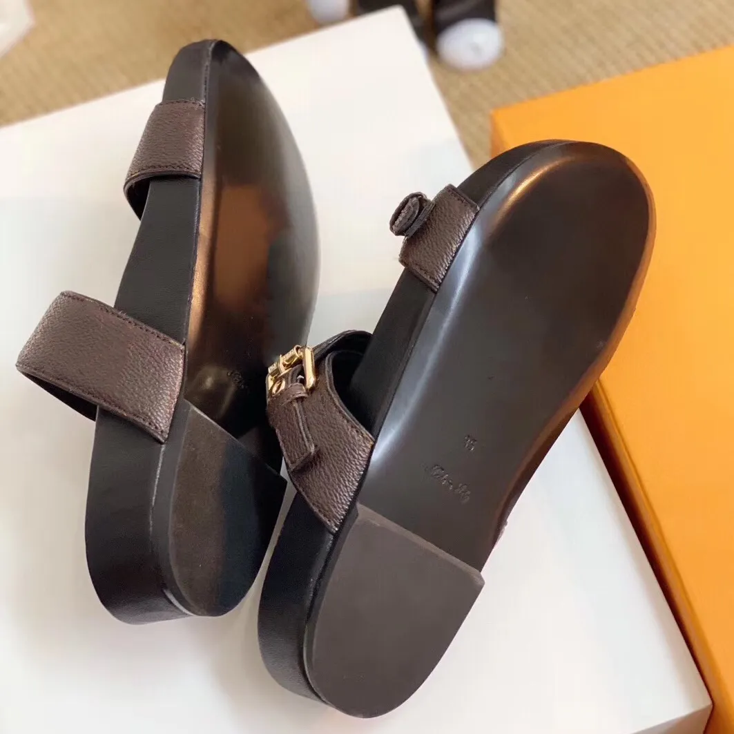 Bom dia leather mules Louis Vuitton Brown size 38 EU in Leather