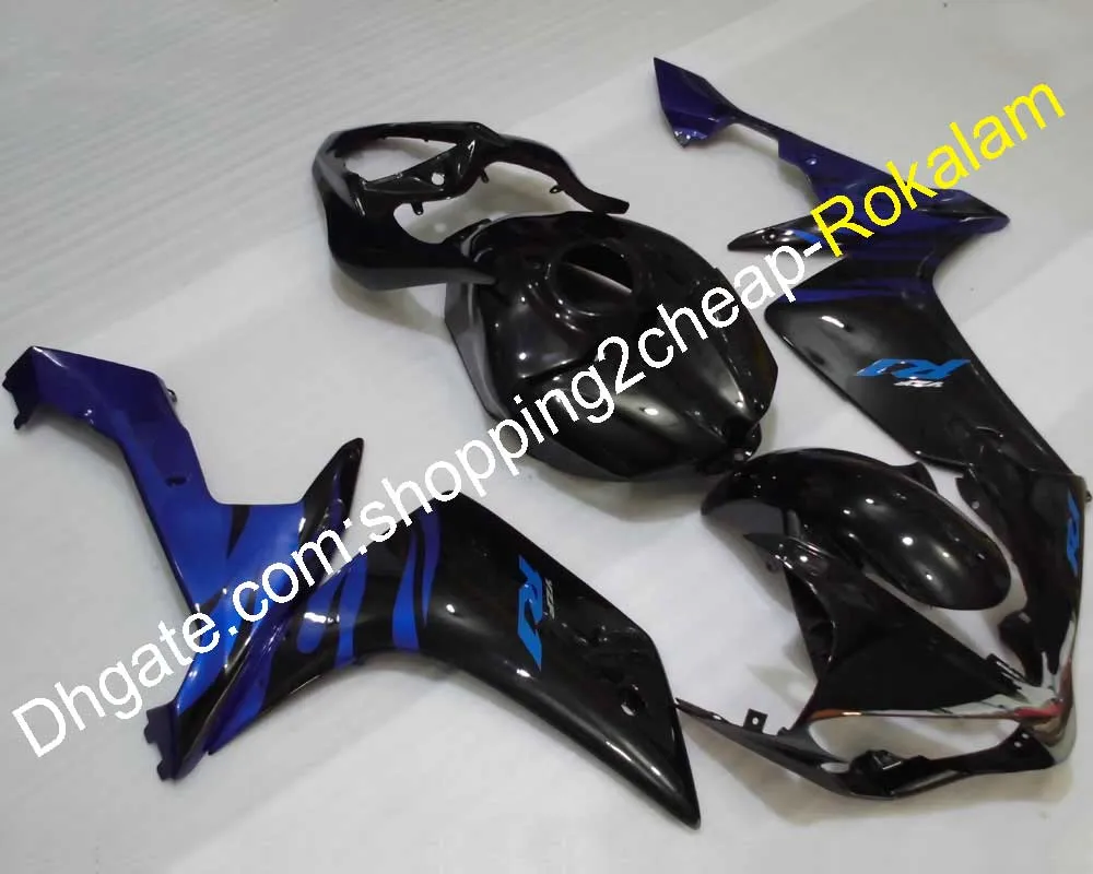 Moto Fit 2008 2007 YZF-R1 bleu noir corps ABS carénage pour Yamaha YZF R1 08 07 YZF1000 Sportbike ensemble de capot (moulage par injection)