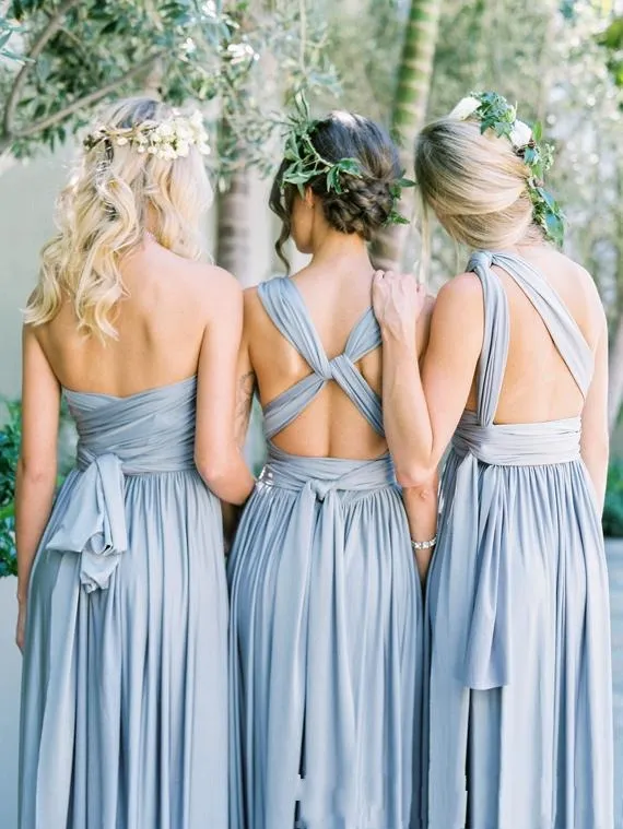 Chic One Shoulder Chiffon Malibu Blue Bridesmaid Dresses With Sweetheart Neckline And Backless Design Plus Size Available AL3408 From Allloves 71.76 DHgate.Com