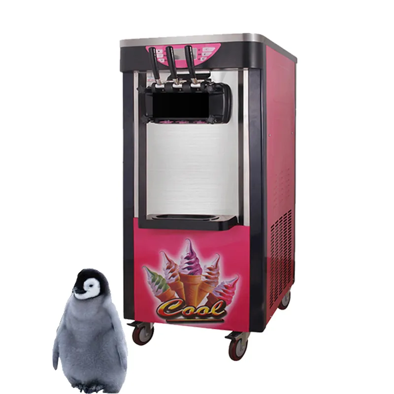 Commercial Taylor Ice Cream Machine 2100W Rostfritt stål Soft Ice Cream Making Machinewith Brand Compressor 110V/220V