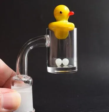 Cam Su Borular için Carb Cap Işıltılı Terp İnci Ekle Duck DHL'in 5mm Alt XL Düz Üst Kuvars Banger Kubbesiz Kuvars Tırnak Kaktüs