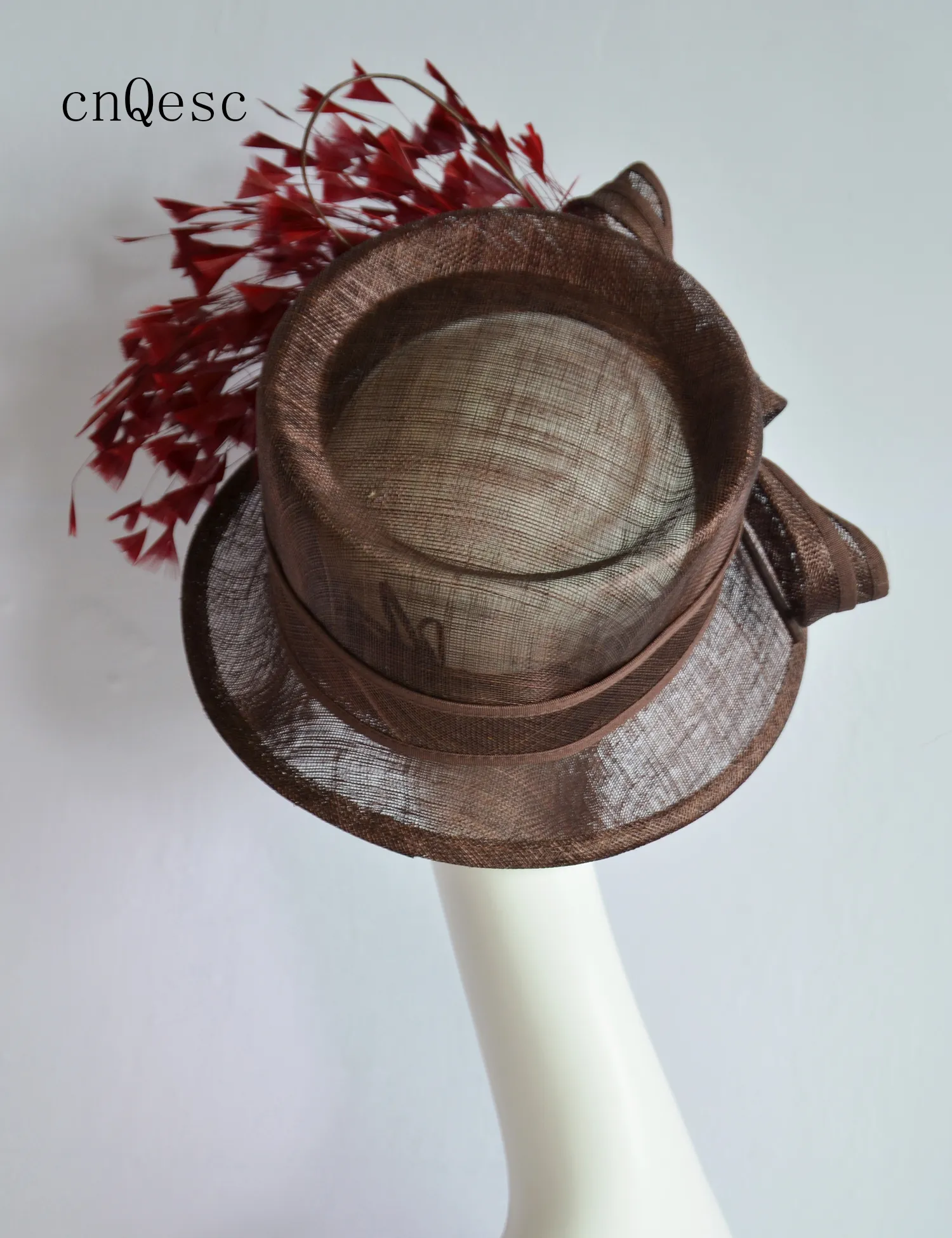 2019 Vin Brun Dames Robe Formelle Chapeau Sinamay Fascinator