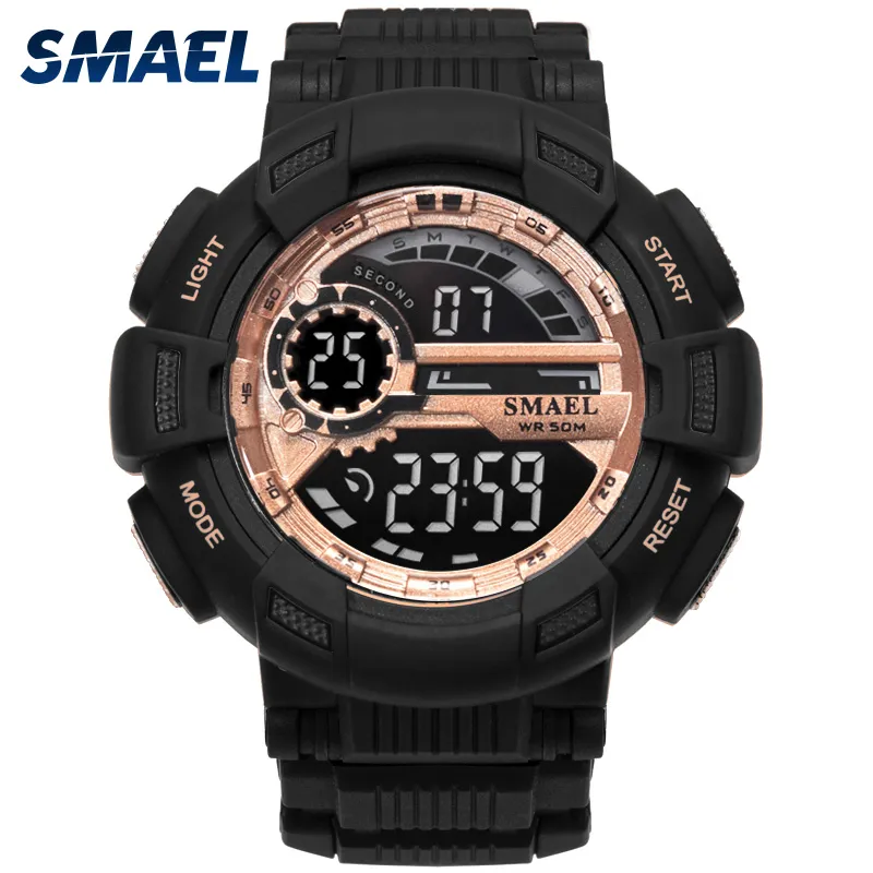 Smael Sport Watches Camouflage Watch Band Smael Men Watch 50m Waterproof Top S Watch Mężczyźni LED 1366265G