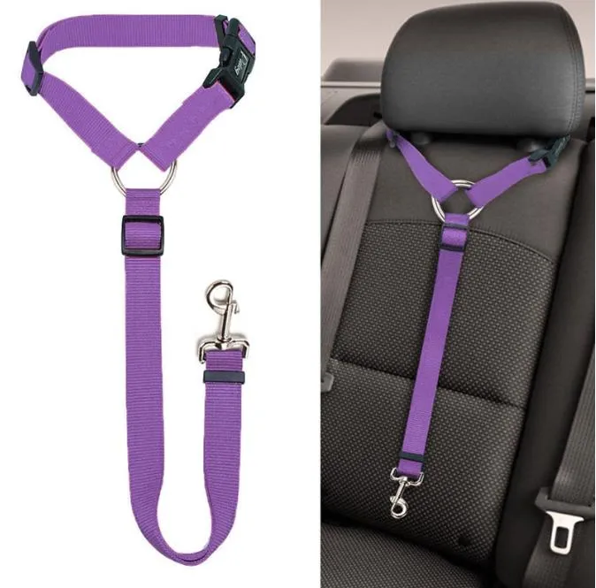 Universal Practical Dog Cat Pet Safety Adjustable Car seat Belt Harness Leash Travel Clip Strap Lead Pet Car Safety Belt