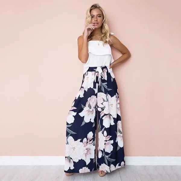 Pantalon Palazzo à Plis Imprimé Floral - Taille 8-14, Longueur 30L, Polyamide