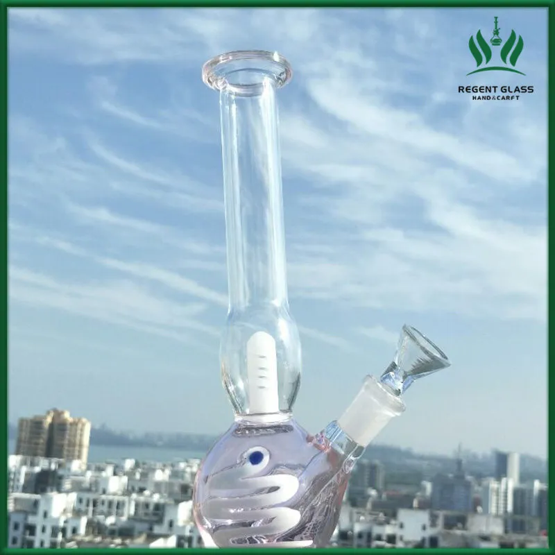 Pink Bong Recycle Dab Rig Smoking Bong Hookah 9 Inches Height Diffused Downstem Perc 14mm Female Joint Bowl Glass Bubbler