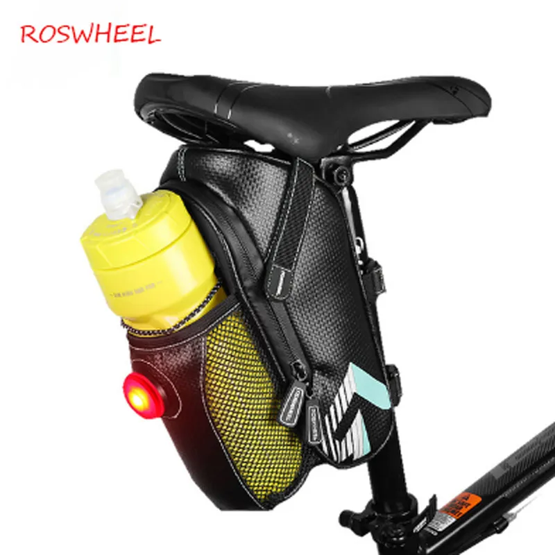 ROSWHEEL Upgrade Bicycle Bag Saddle Bag Carbon Rainproof MTB Road Bike