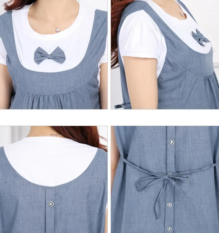 knee length dresses for ladies Maternity and Nursing Denim Pinafore  Angel Maternity USA