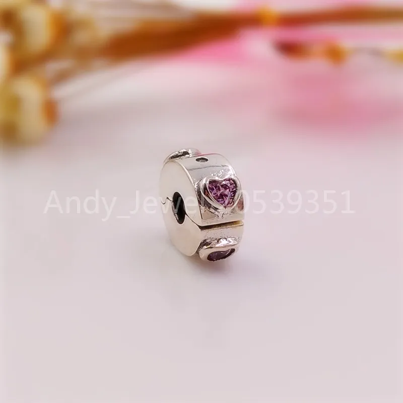 "Andy Jewel Design con perline in argento sterling 925 con questo ciondolo a clip Invia un suggerimento di esplosione d'amore adatto per braccialetti di gioielli stile Pandora europeo