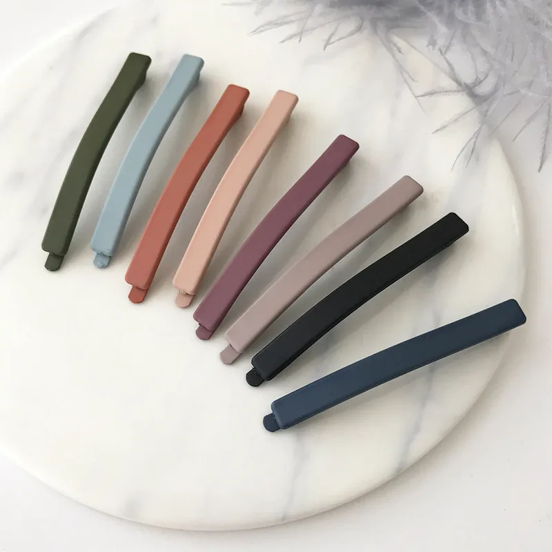 New Arrival Popularne Europejski USA Hot Sprzedaży Spinki Matowe Kolorowe Klipy Włosów Side Hair Pins Dla Kobiet Dziewczyn