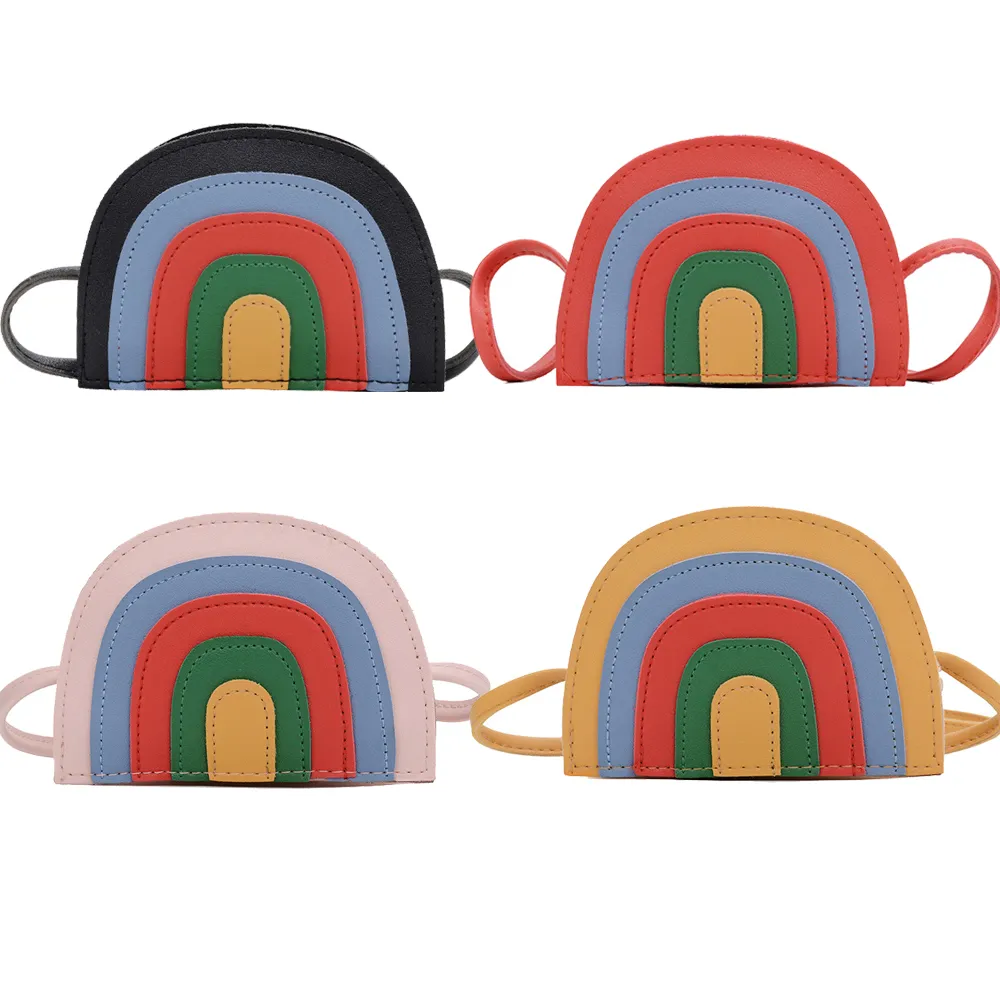 Newest Style Bags Purse For Children Kids Girls Rainbow Adorable Handbag Shoulder Messenger Bags Crossbody Wallet B11