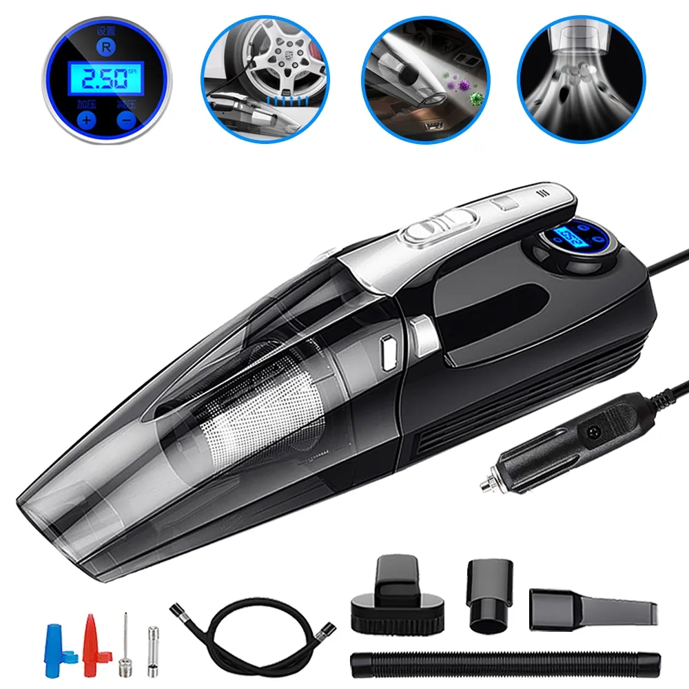 Car Vacuum Cleaner Portable Handheld Wet And Dry LED Dispaly Vacuum Cleaner