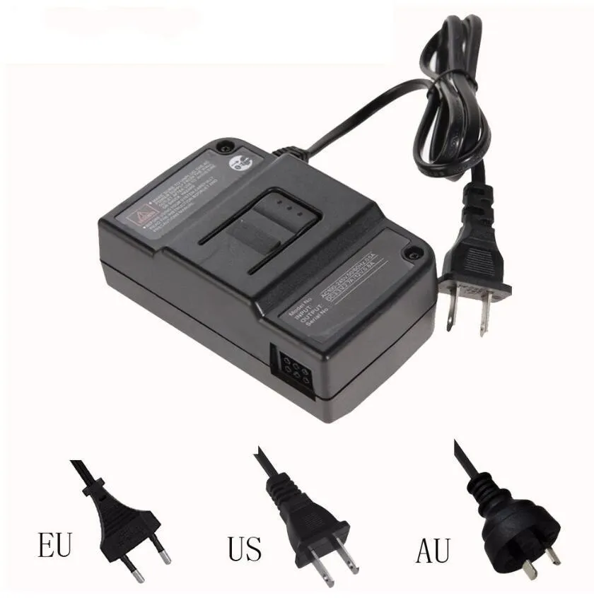 N64 US EU AU UK Plug Wall Charger AC/DC Adapter Strömförsörjningsladdare för N64 för N64 Black