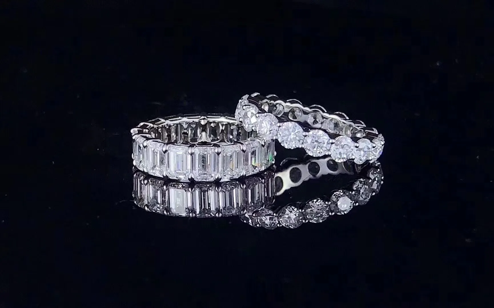 Choucong Vintage Fashion Jewelry Real 925 Sterling Silver Princess White Topaz CZ Diamond Eternity Women Wedding Engagement Band Ring Gift