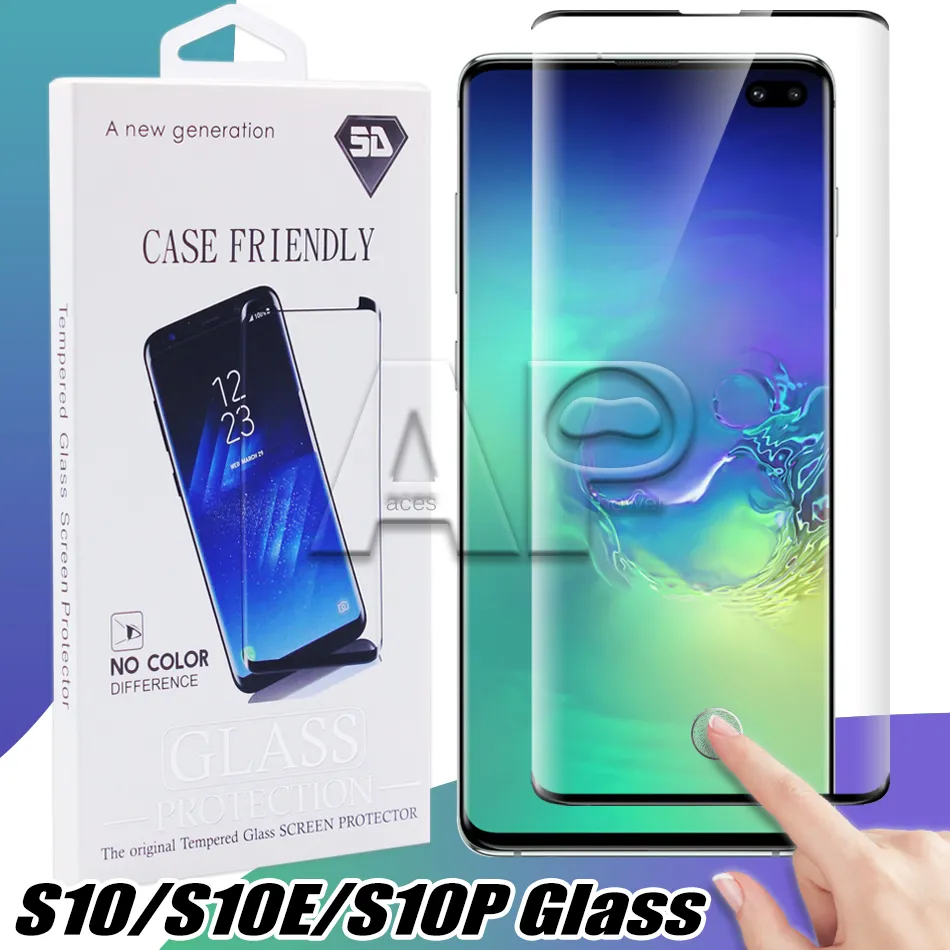 Case vriendelijke schermbeschermer gehard glas voor Samsung Galaxy S23 Utral S22 S21 S20 S9 Opmerking 20 Ultra 10 S8 Plus Mate 30 Pro 3D Curved -versie