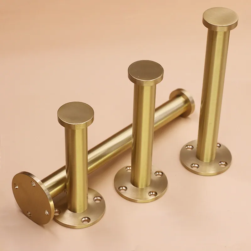 brass furniture leg TV cabinet bracket Coffee glass dining table leg support rods step decorative leg part diy hardware fitting