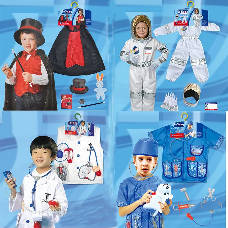 Halloween Brinquedos 23 Estilo Carnaval Crianças Cosplay Médico Trajes para Kids Halloween Party Enfermeira Desgaste Fantasia Menina Menino Vestuário Cirurgia Toy Set Papel Play