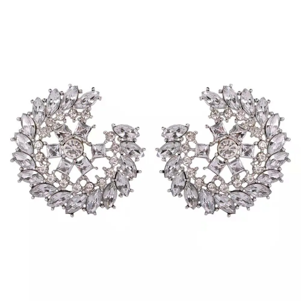 Mode-diamants balancent boucles d'oreilles pour femmes coloré cristal charme boucles d'oreilles luxe mode lustre boucle d'oreille fiançailles bijoux de mariage