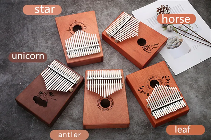 C003 Высокое качество 17 Ключей Калимба Дерево Красного Тела Thumb Piano Музыкальные инструменты аксессуары цвета могут быть выбраны