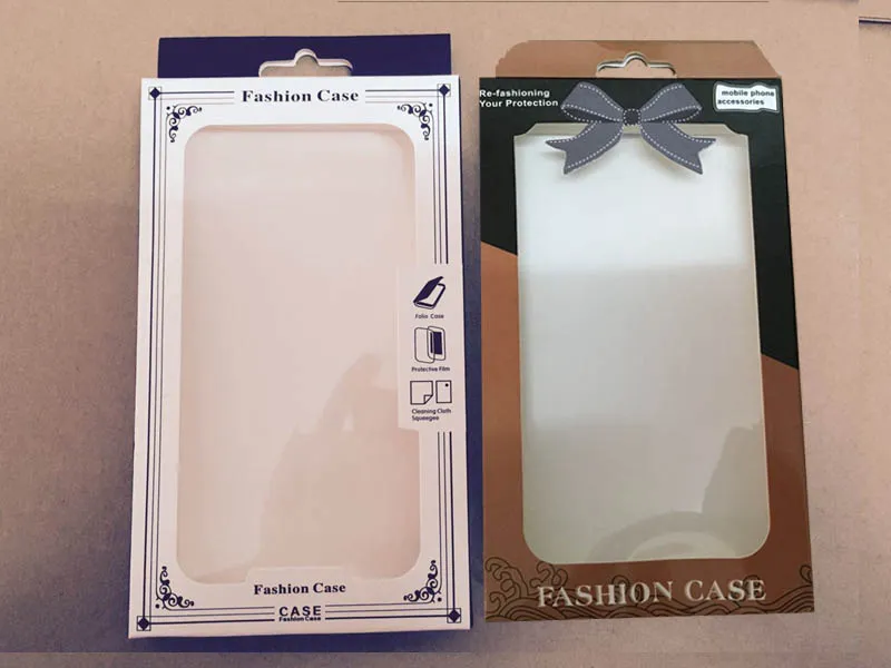 Universal PVC PC+Paper Retail Package For Iphone 13 12 11 XR XS MAX X s22 s21 s20 s9 S10 Note 20 10 4.7 5.5inch Hard Soft Leather Pouch Back Case Packaging Fashion