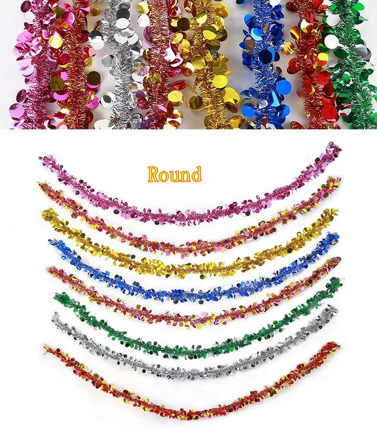 Two ten-color new 2 meter long tops Ribbon pull flowers birthday party window classroom decoration supplies Christmas 10color EMS