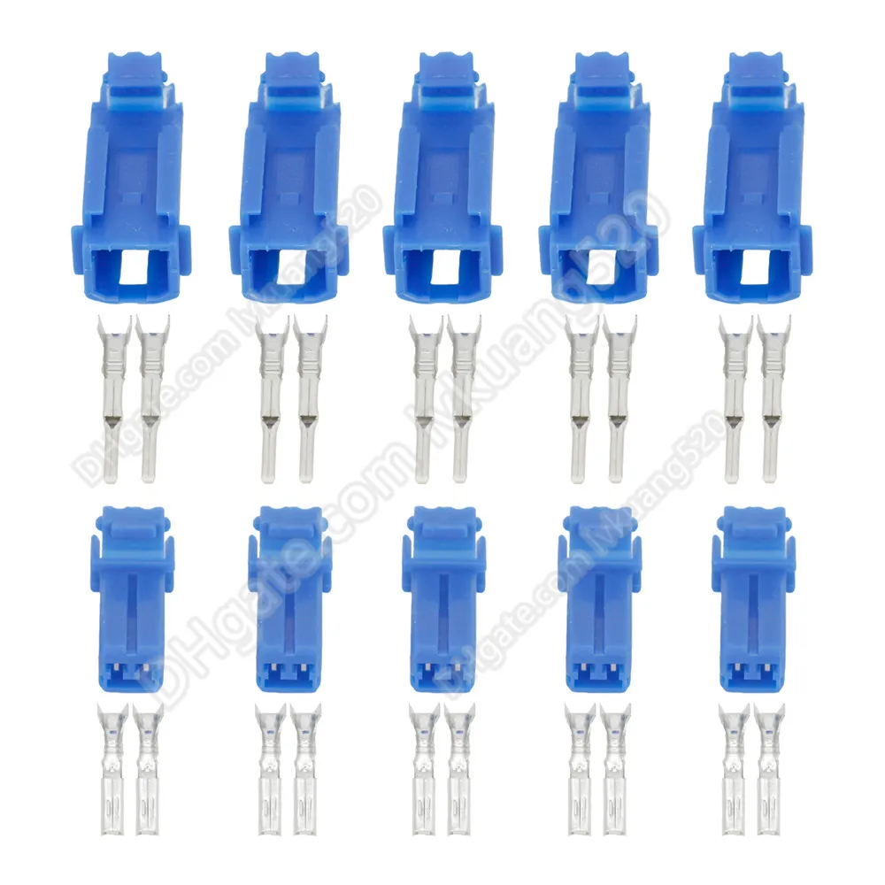 5 Sets 2 Pin Female And Male Plastic Housing Connector Plug PA Material DJ7022Y-1.8-11/21