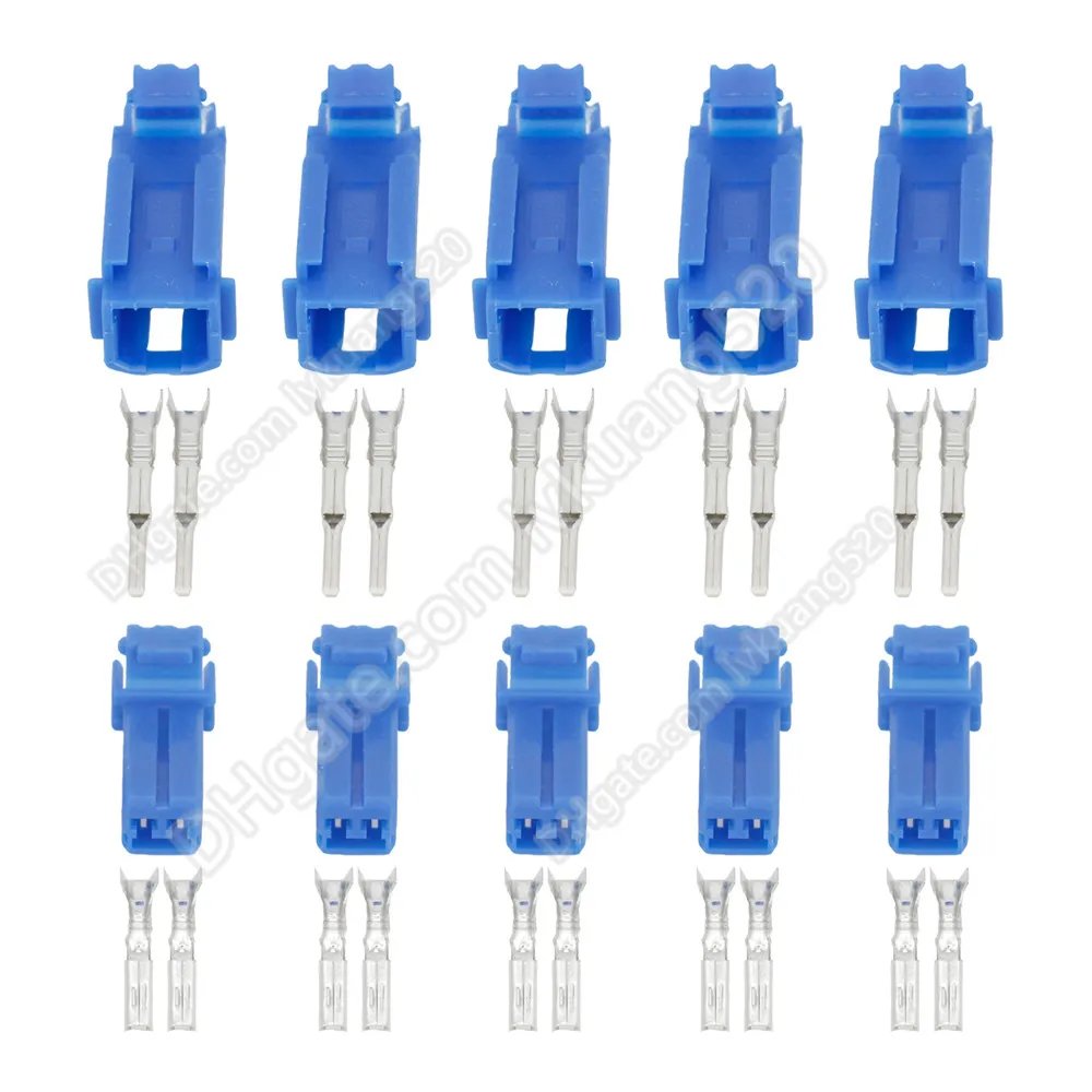 5 set 2 pin femmina e maschio connettore alloggiamento in plastica spina PA materiale DJ7022Y-1.8-11/21