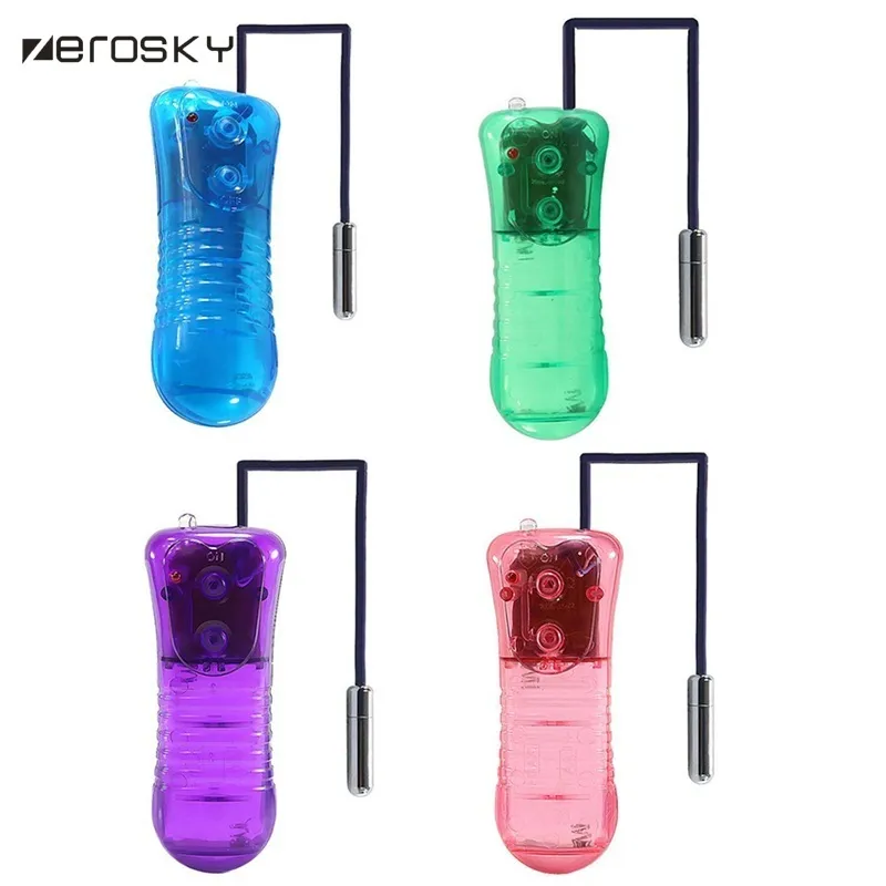 Zerosky Catheters Sounds Vibrator Urethral Vibrating Penis Plug Urethral Vibrator Sex Toys For Men Male Climatic Stimulation Y19060602