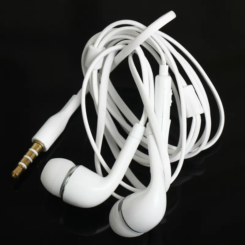 100pcs New J5 Flat In-Ear Earphone Headphones with Remote and MIC for Samsung Galaxy Note 2 3 N7000 Galaxy S3 S4 S5 S6 S7 i9300