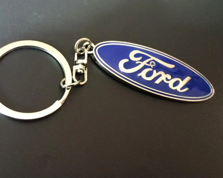 50 pcs Car Key Chain for Ford ford key logo chain rings3211