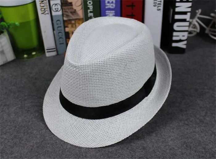 2019 fashion Men Women Straw Hats Soft Fedora Panama Hats Outdoor Stingy Brim Caps 8 Colors