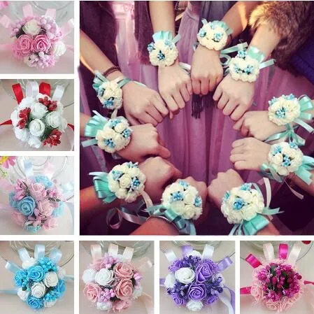 5 Fiori All'Occhiello Per Matrimonio Rosa E Bianco, Finti Con Spilla, Accessori Floreali Per Sposo, Fatto A Mano - 2