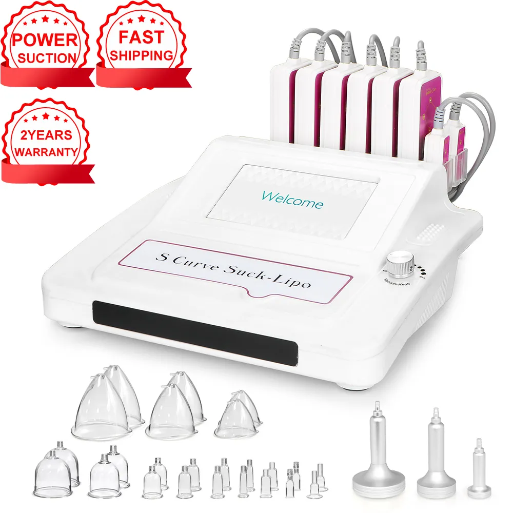 2019 Nouveau vide d'agrandissement du sein Soutien-gorge Agrandisseur Ventouses sous vide Draindge lymphatique LLLT Laser Pads EquiBody Contouring Shaping Machine