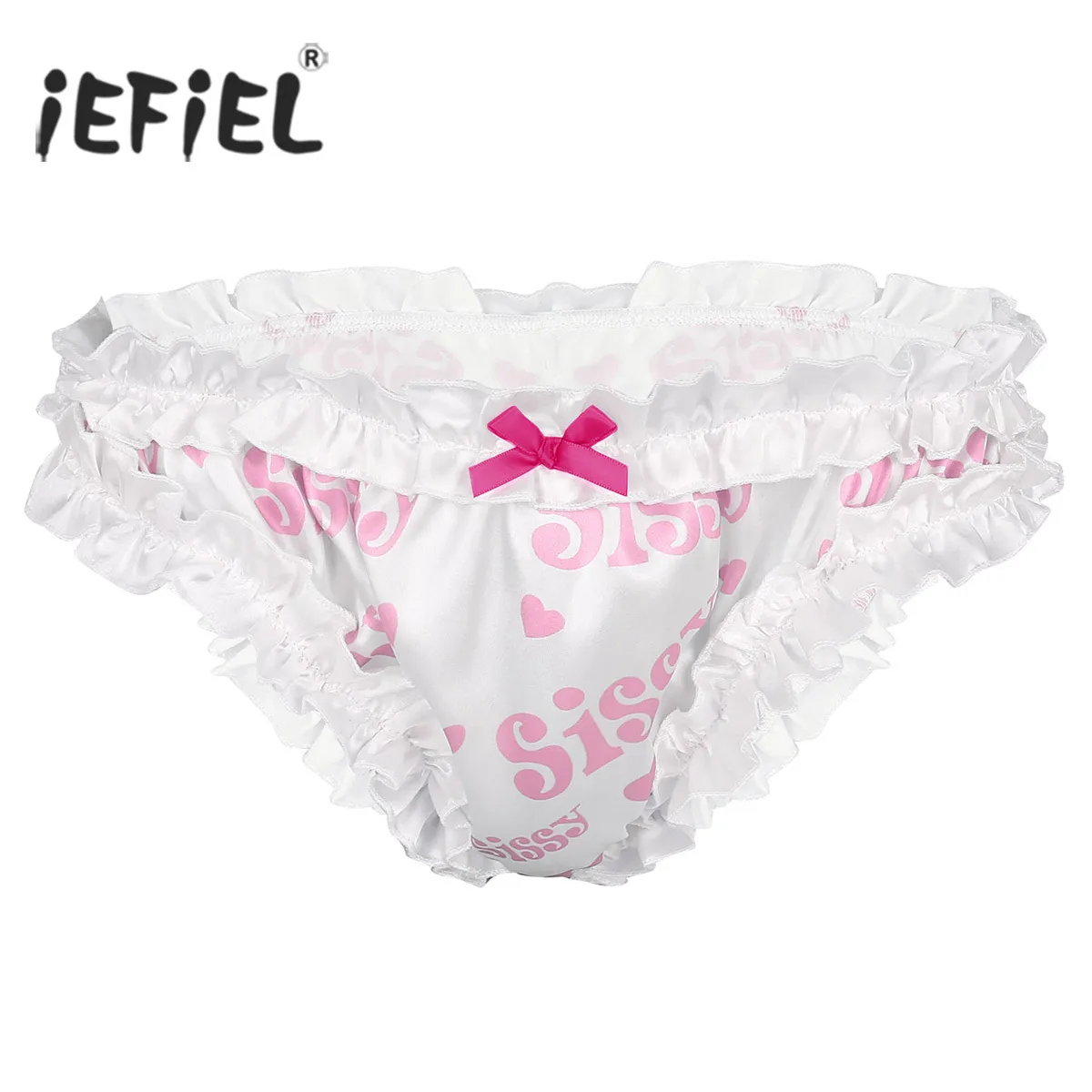 Yeni Erkek Sissy Lingerie Eşcinsel Erkek Külot Süper Fırfırlı Ruffled Jockstraps Yüksek Kesim Sissy Knickers Bloomers Külot Seksi Iç Çamaşırı SH190724