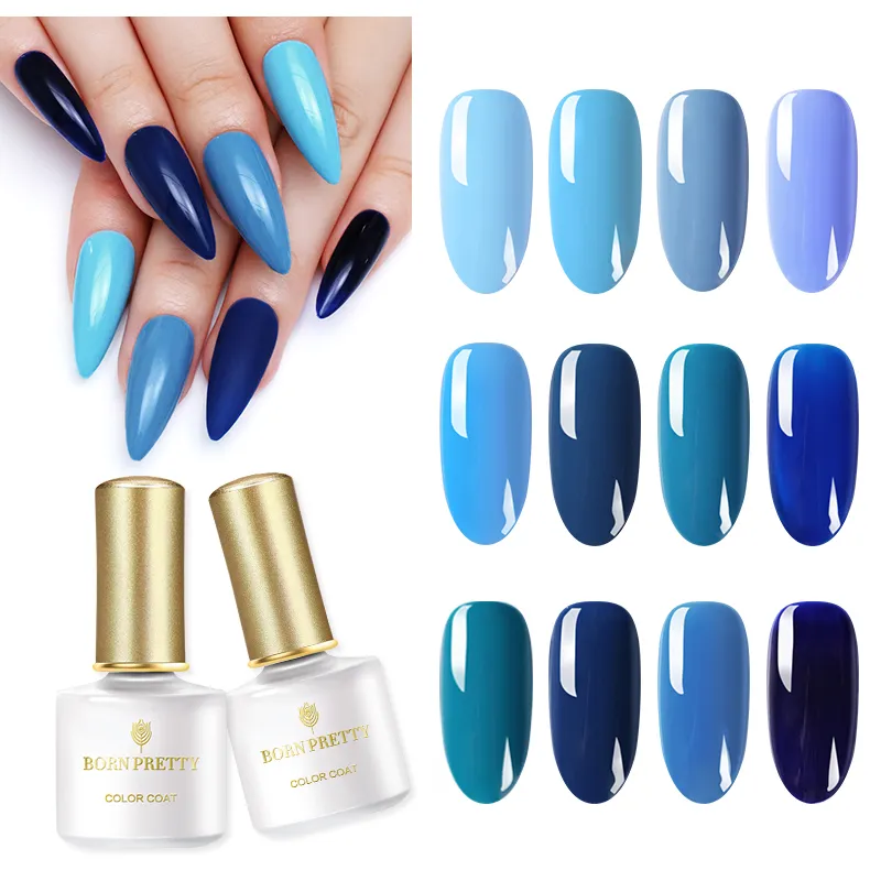 Nail Gel Born Pretty Blue Series Polish Pure Color Soak Off UV Art Lacquer Lack 6ml Gellak 58 Färger