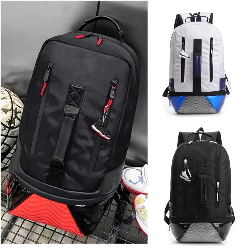 J-4480 Unisex Backpacks Students Laptop School Bag Basketball Bags Shoes Knapsack Casual Travel Backpack Large Capacity Good