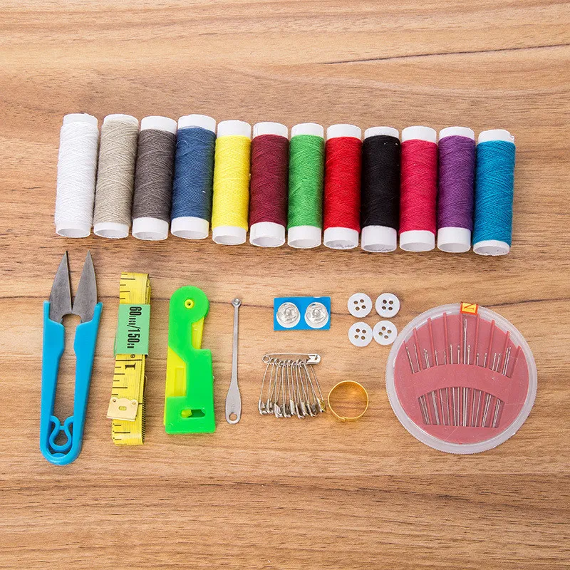 Sewing Box Kit DIY Multipurpose Needle & Thread Set Home Sewing Kit for  Hand Stitching Embroidery Sewing Accessories
