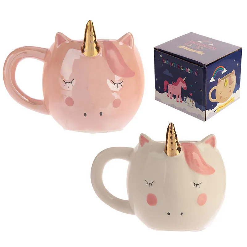 Neue Einhorn Tassen Nette Cartoon Kaffee Milch Tasse Keramik Kinder Wasser Tassen Hause Büro Frühstück Ins Becher Drop Verschiffen