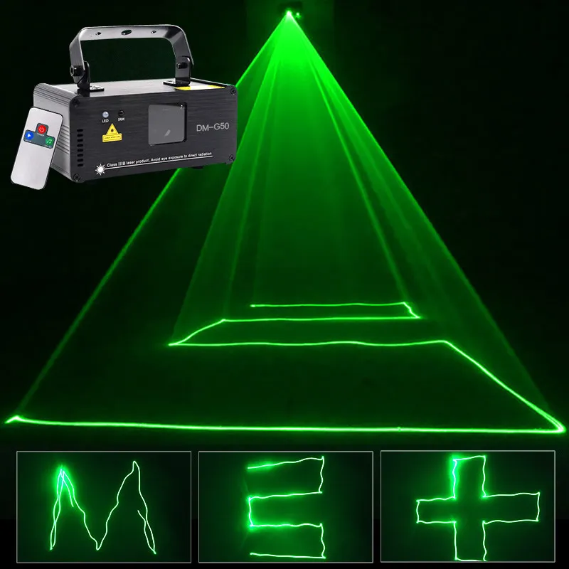 ShareLife Mini Pure Green Color DMXレーザースキャンライトPro DJホームパーティーギグビーム効果段階照明リモートオートミュージックDM-G50