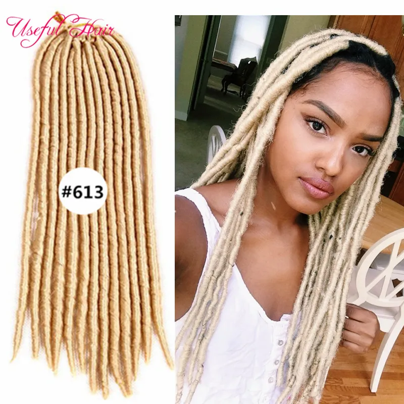 Rak 14inch 18inch dreadlocks flätor syntetiska hårförlängning dreads 24Strands faux locs crochet syntetiska dreads flätande hår