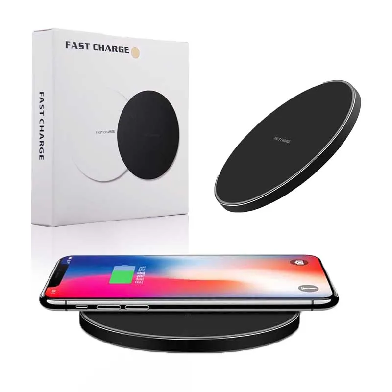 Adattatore LED per caricabatterie wireless Qi Caricatore rapido da 10 W Cavo USB Ricarica rapida per iPhone XS MAX XR X 8Plus Galaxy S10E Plus