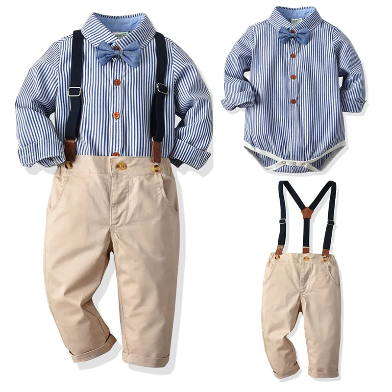 3 Style Striped Baby Boy Clothing Sets Romper Suit Shirt Rompers And ...